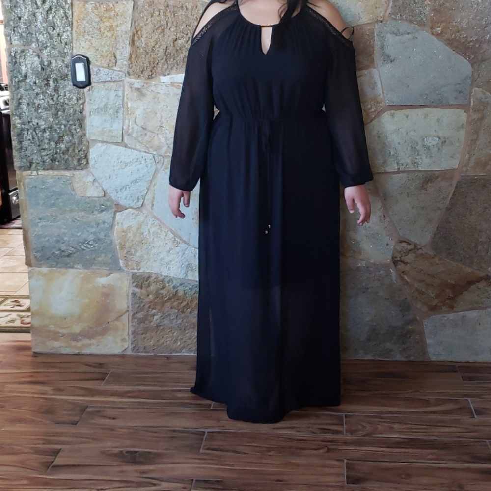 Calvin Klein black long formal dress